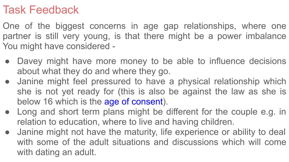 Age Gap Relationships