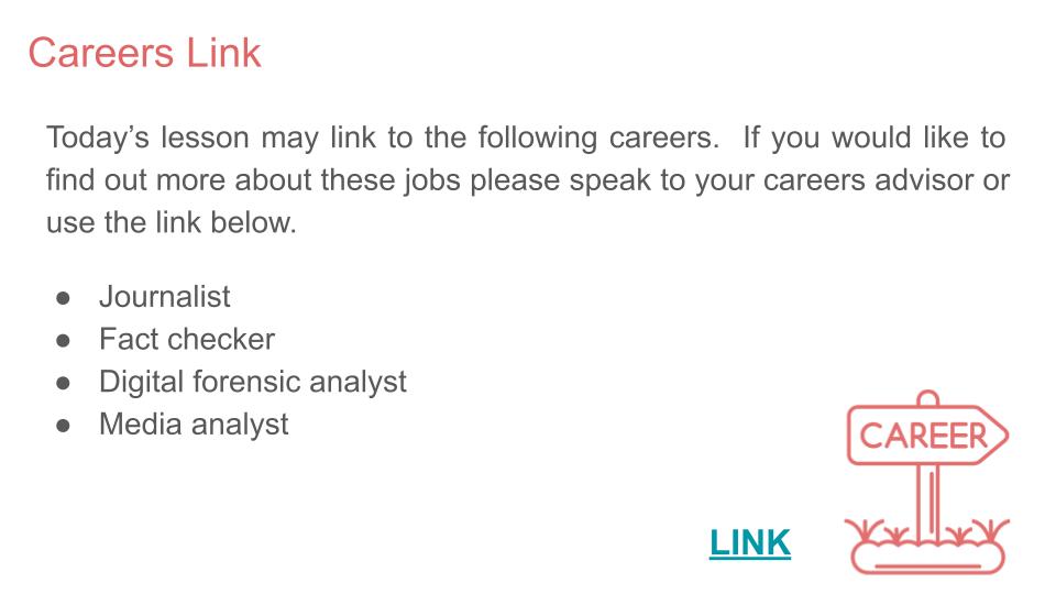 Analysing information for reliability (Fake news) Lesson or Tutorial