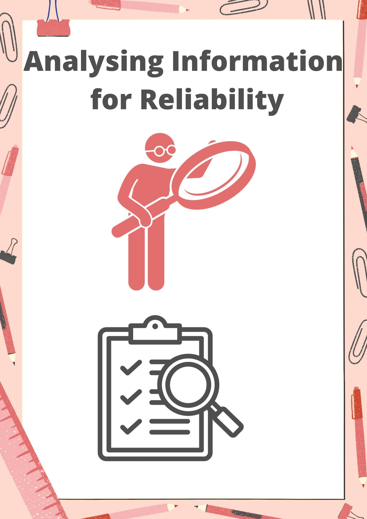 Analysing information for reliability (Fake news)