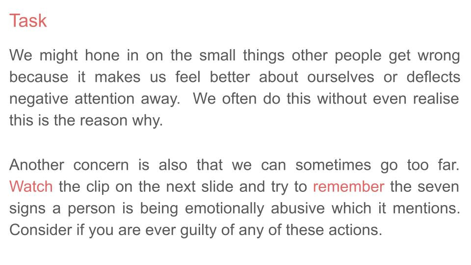 Attacking Others to Make Ourselves Feel Better Tutorial