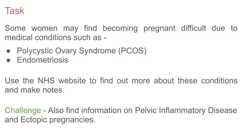 Contraception & Sexual Health KS5 Lesson