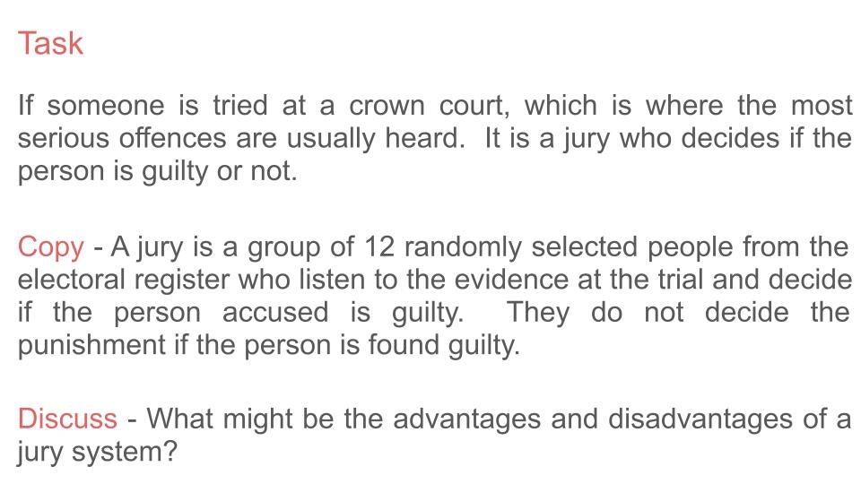 Criminal Justice System Lesson