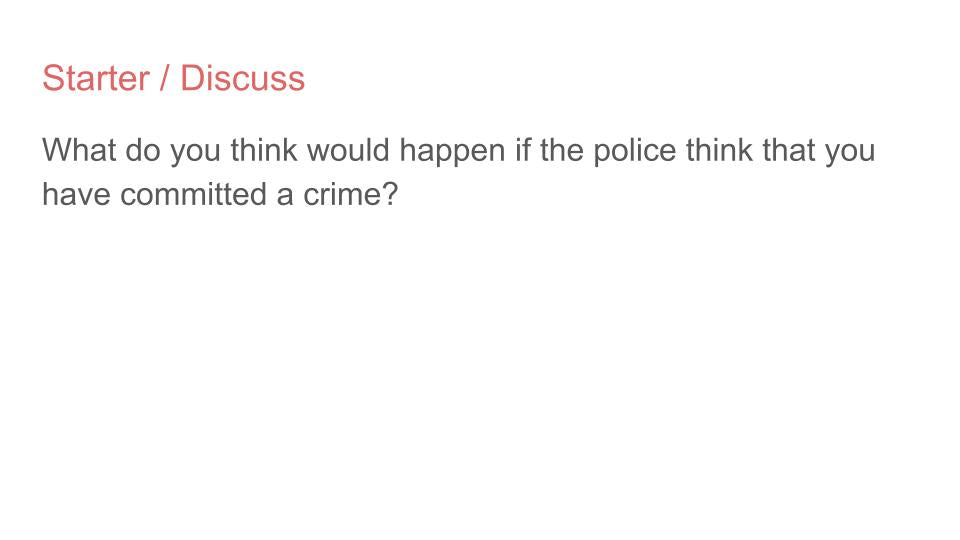 Criminal Justice System Lesson