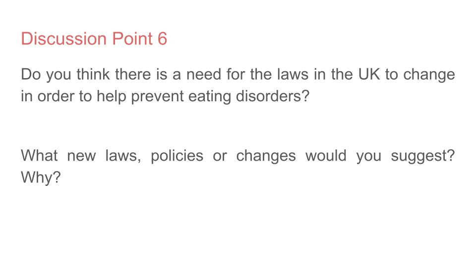 Eating Disorders Lesson