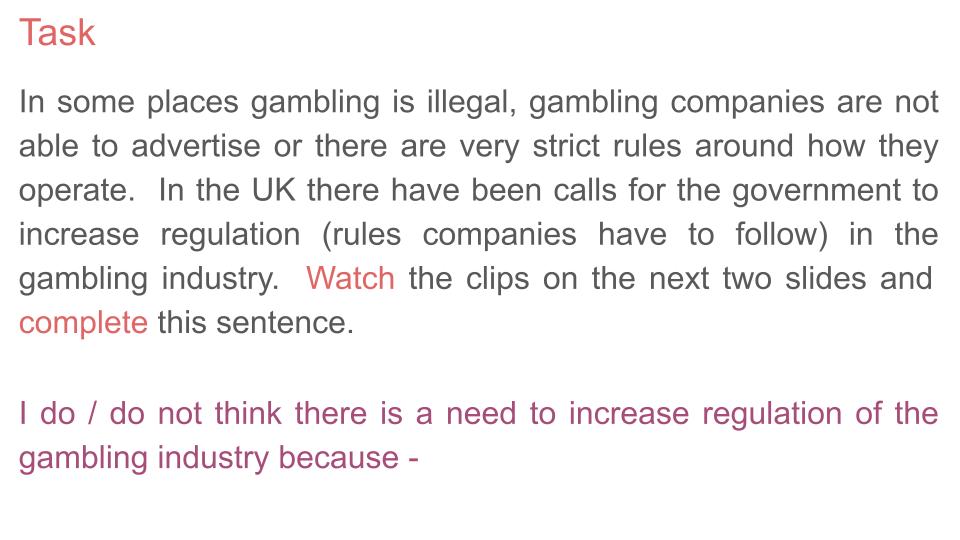 Gambling Lesson or Tutorial
