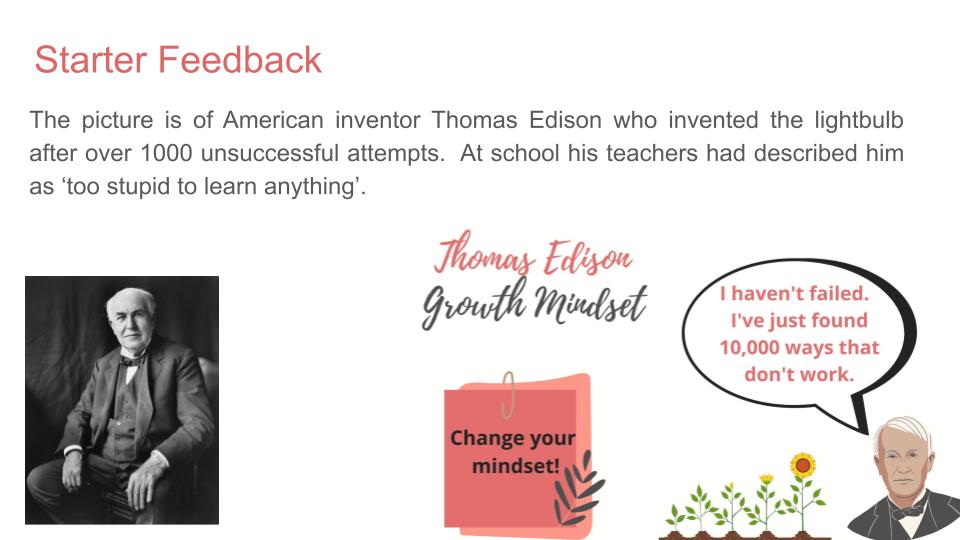 Growth Mindset PSHE Lesson