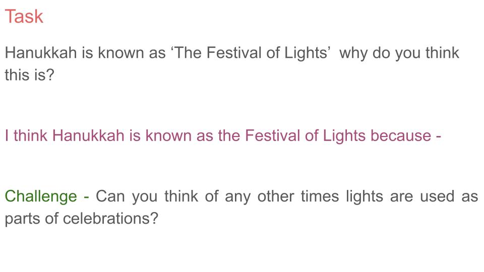 Hanukkah Lesson or Tutorial