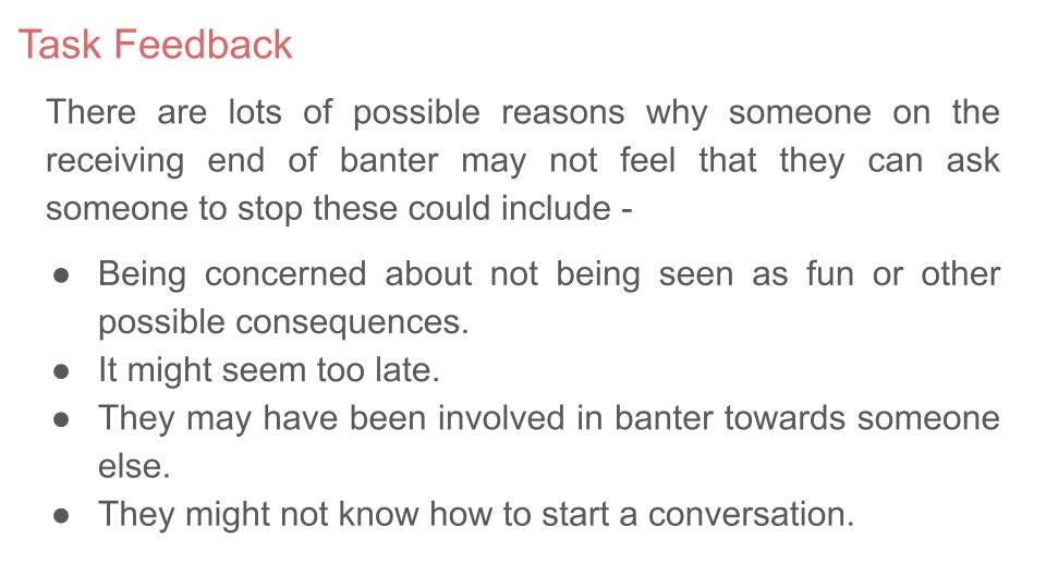 Friendship and Banter Tutorial