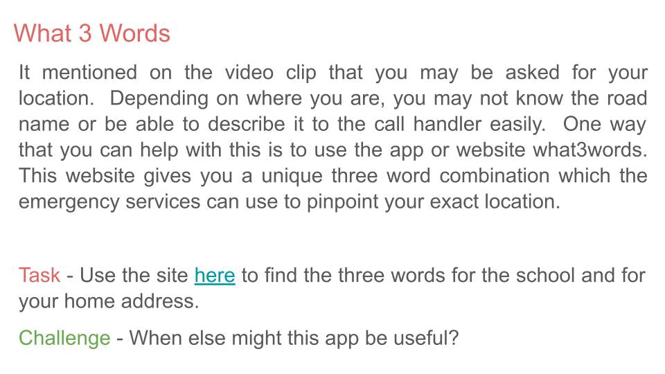 Calling 999 - Helping in an emergency Lesson