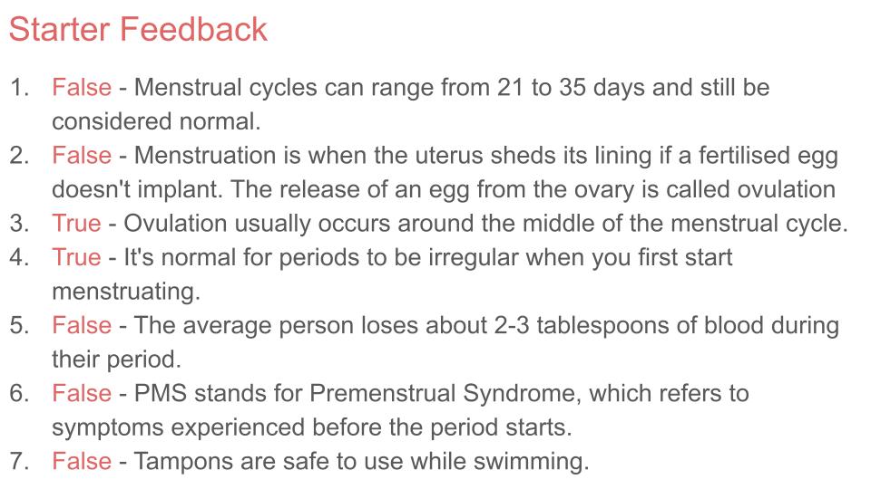 Menstrual and Gynaecological Health Tutorial