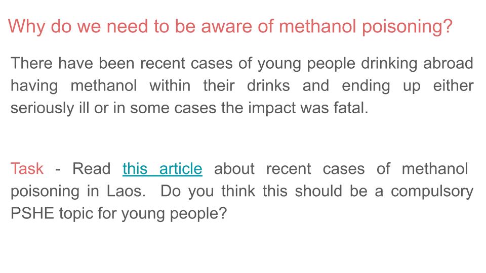 Methanol Poisoning