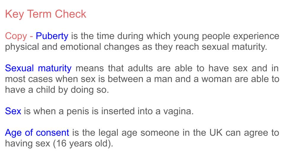 Puberty Lesson