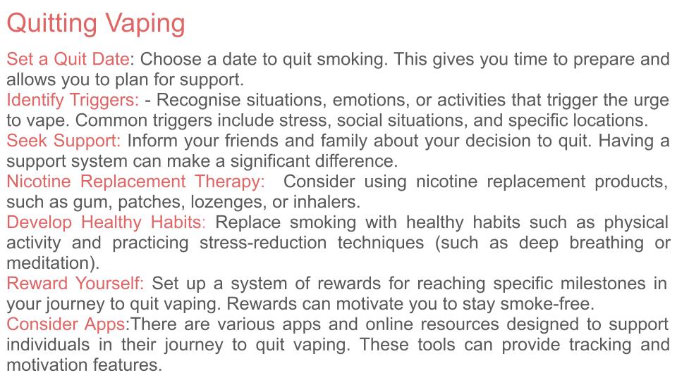 Quitting Vaping Tutorial