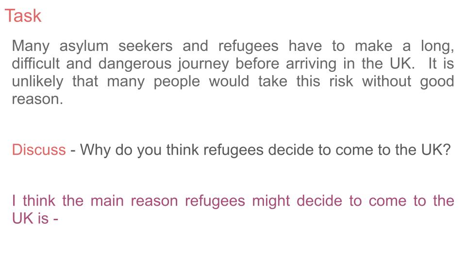 Refugees, Asylum Seekers & Immigration Lesson