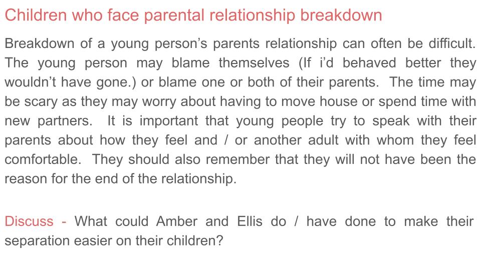 Relationship Breakdown Lesson or Tutorial