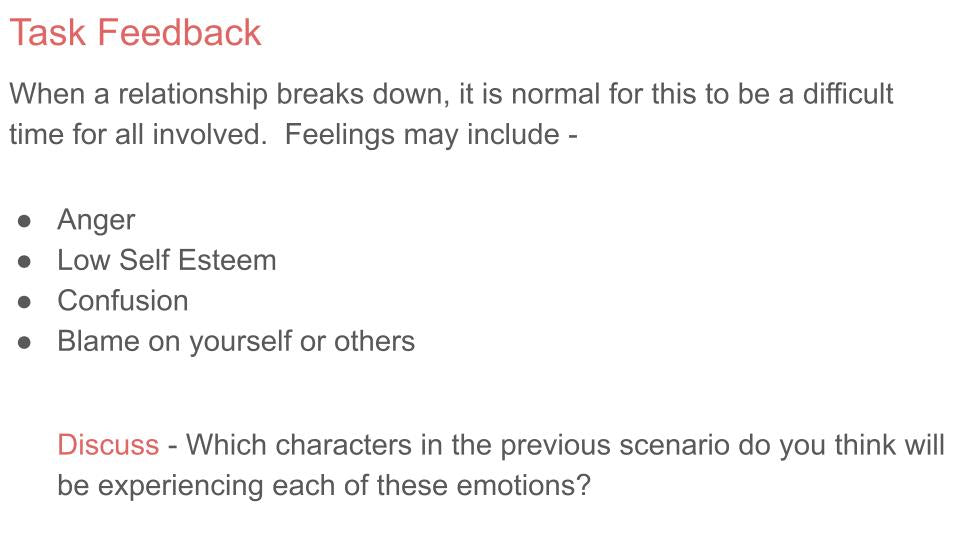 Relationship Breakdown Lesson or Tutorial