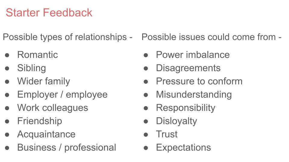 Healthy Relationships and Consent KS5