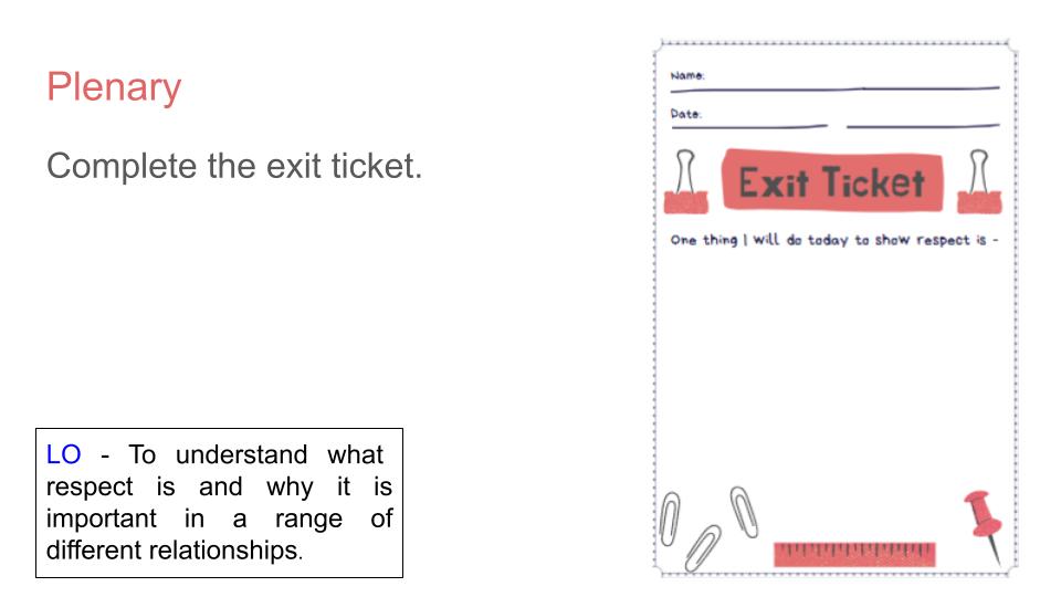 Respectful Relationships Lesson or Tutorial