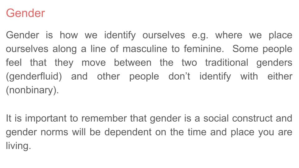 Sexuality & Gender Lesson
