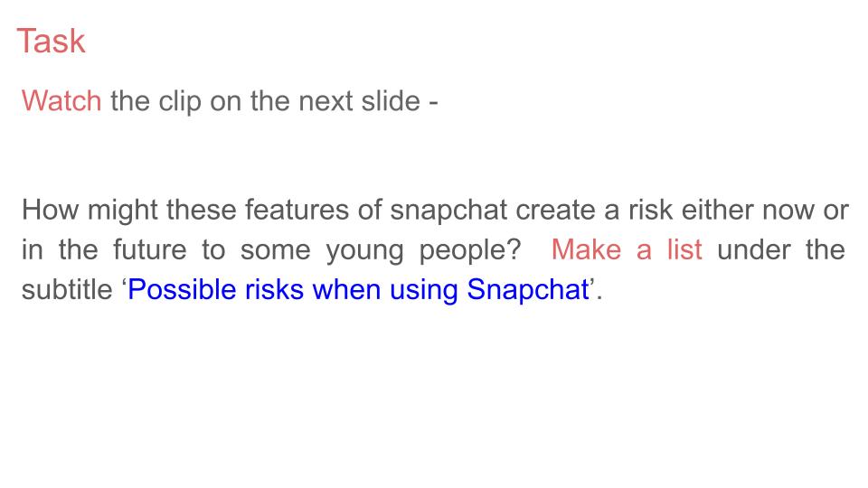 Snapchat Lesson