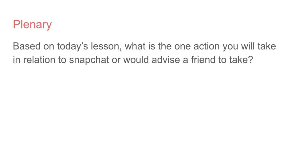 Snapchat Lesson