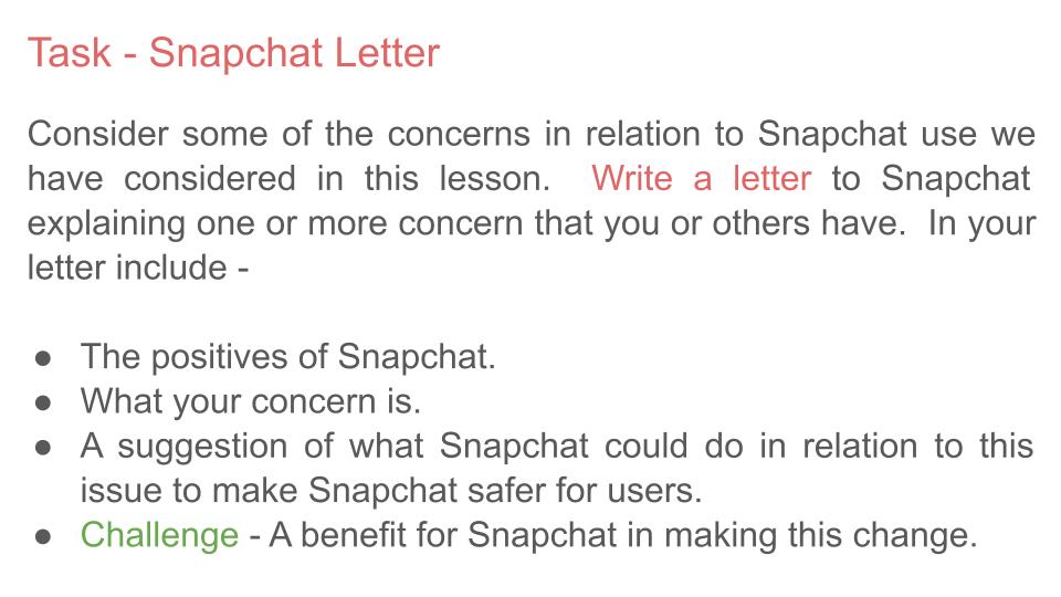 Snapchat Lesson