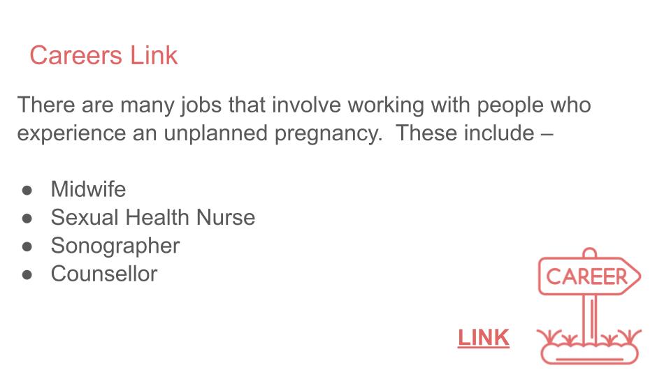 Unplanned pregnancy PSHE lesson or tutor time resource available from Youcantknoweverything Education. Careers slide