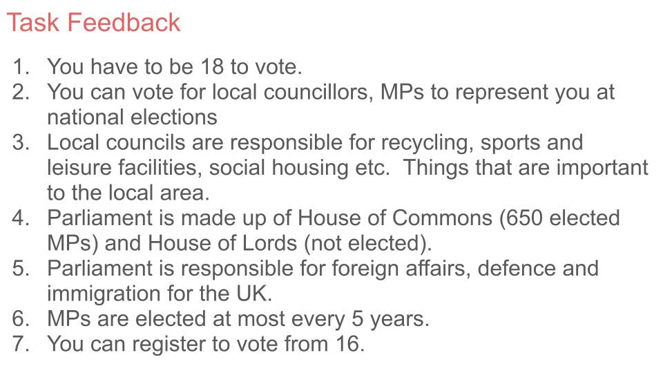 Voting electoral systems Citizenship lesson ks3 ks4 video