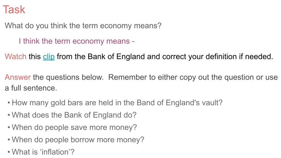Work and the Economy Lesson or Tutorial
