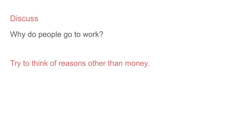 Work and the Economy Lesson or Tutorial