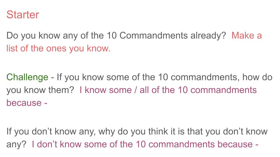 10 Commandments