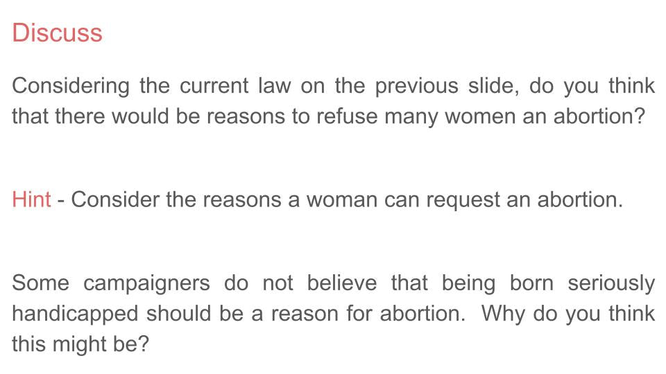 Abortion Lessons