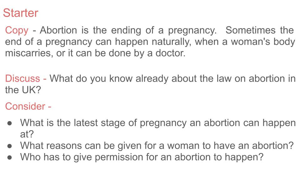 Abortion Lessons