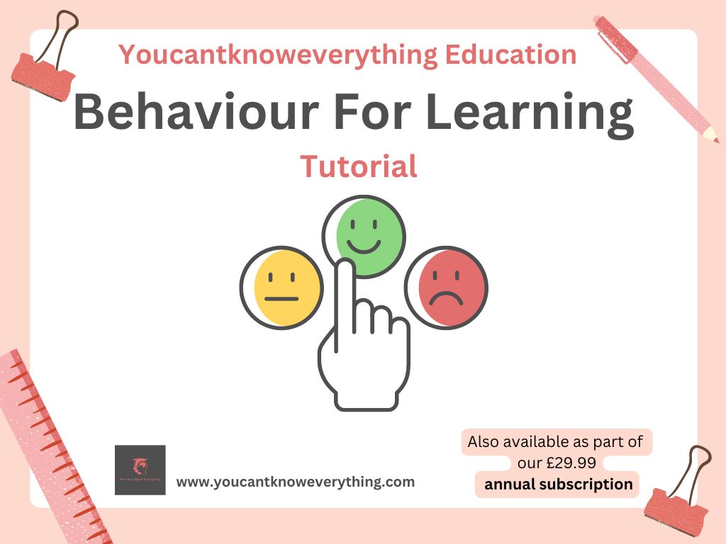 Behaviour for Learning Tutorial – Youcantknoweverything Education