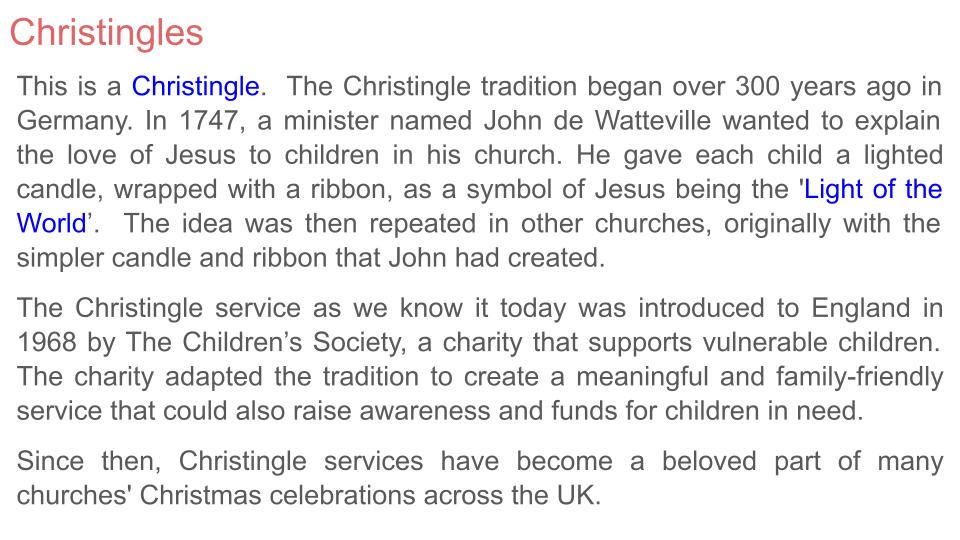 Christingle Tutorial / Assembly