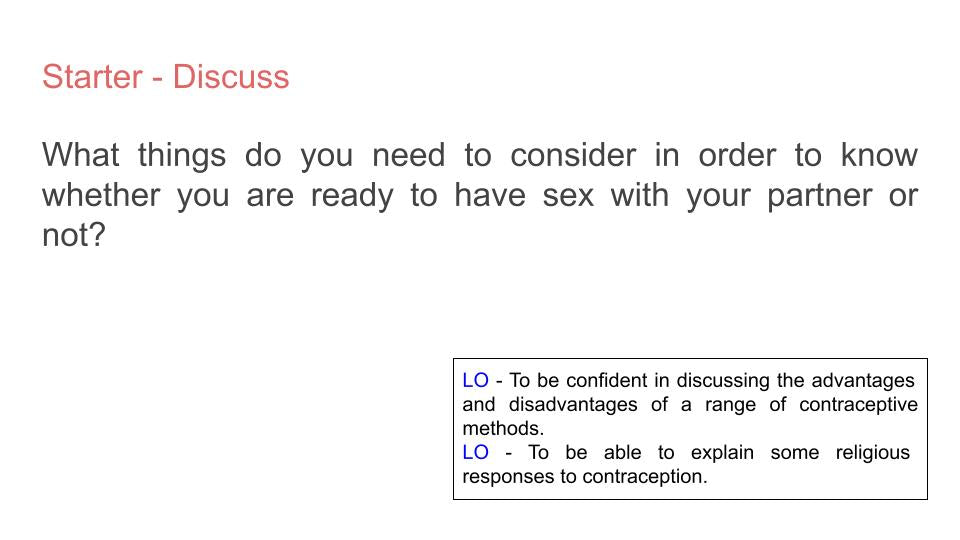 Contraception KS4