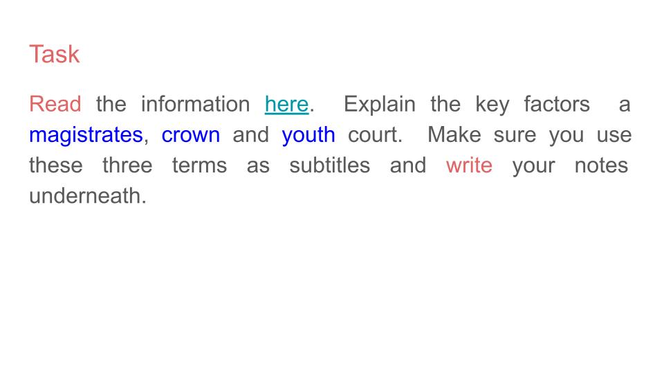 Criminal Justice System Lesson