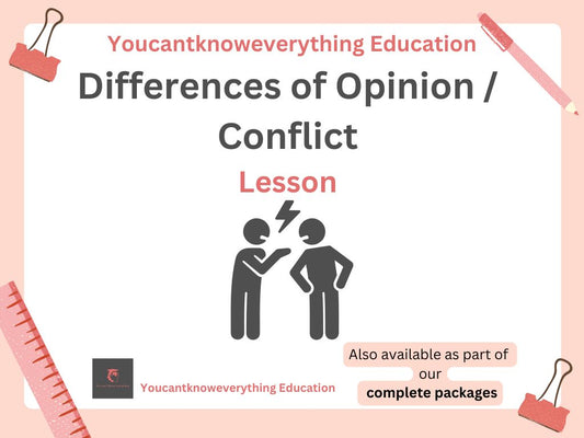differences of opinion and conflict pshe lesson bullying