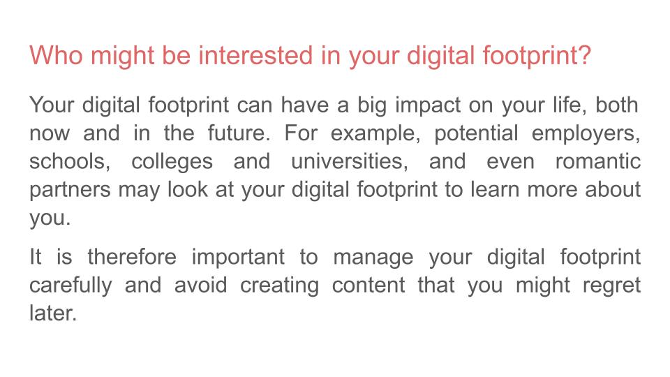 Digital Footprint Lesson