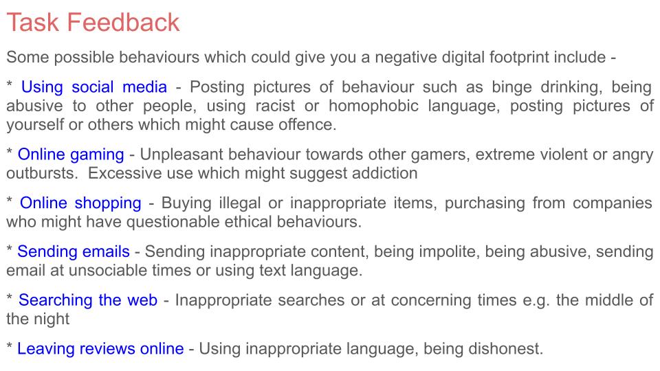 Digital Footprint Lesson