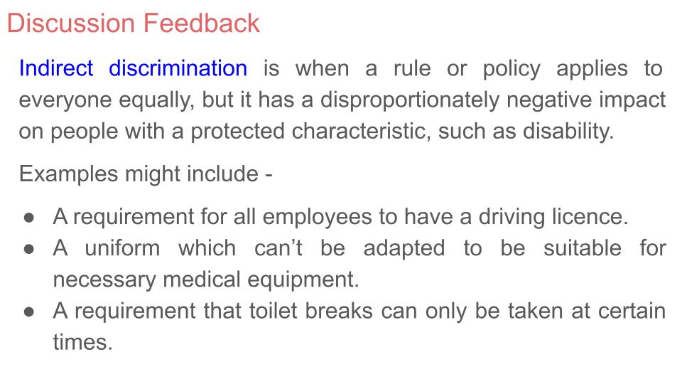 Disability Discrimination Tutorial