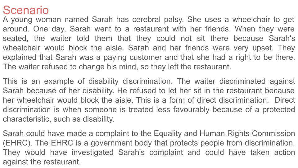 Disability Discrimination Tutorial
