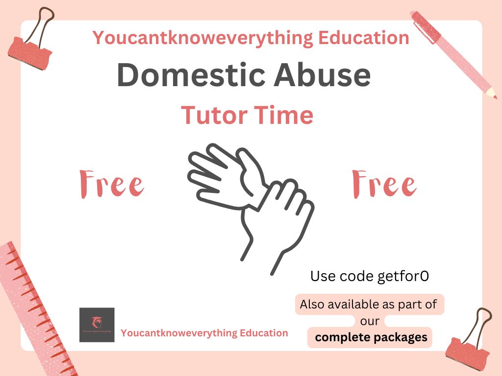 domestic abuse tutor time free PSHE lesson resource violence