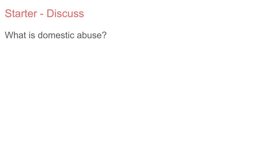 Domestic Abuse / Violence Tutorial