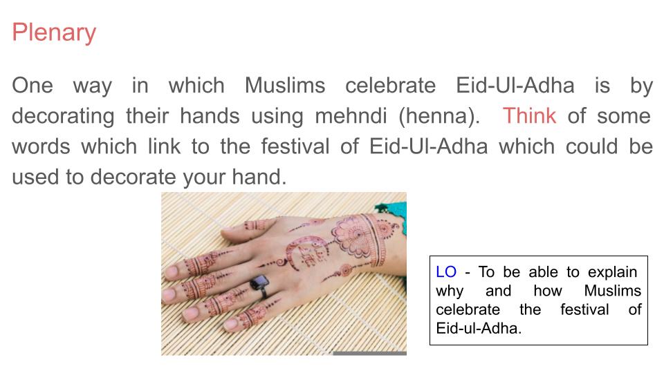 Eid Ul Adha Lesson or Tutorial