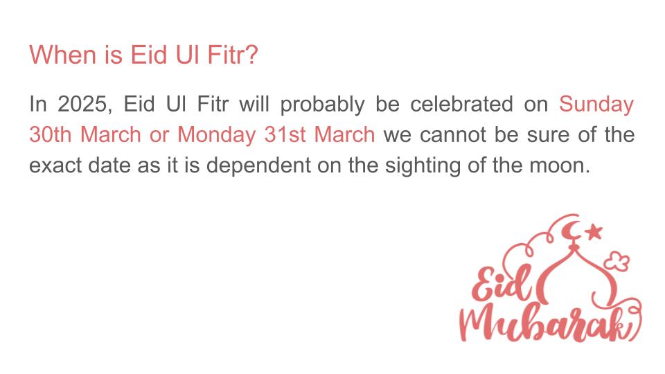 Eid Ul Fitr Tutorial / Assembly