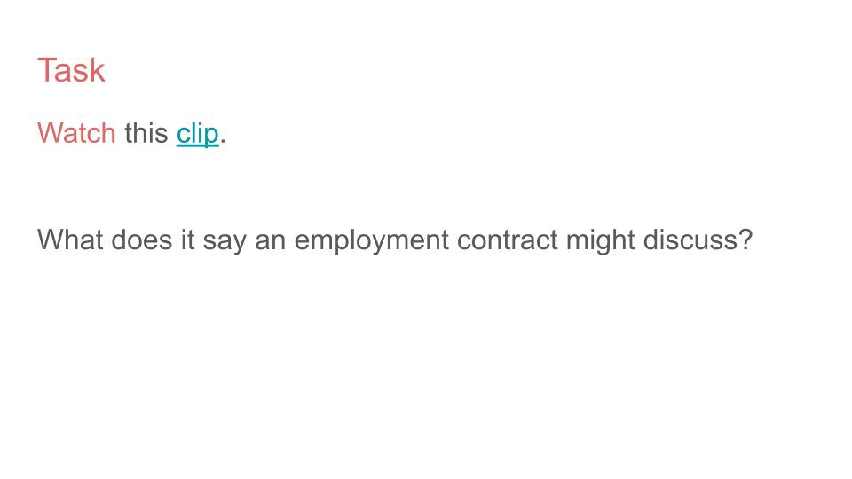 employment law clip lesson careers pshe