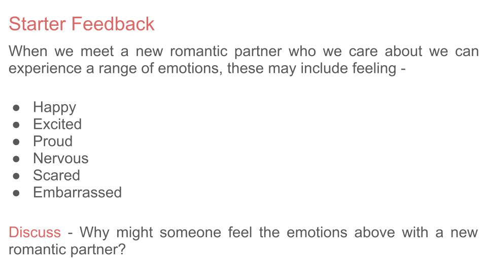 First Healthy Romantic Relationships - 2026 Guidance