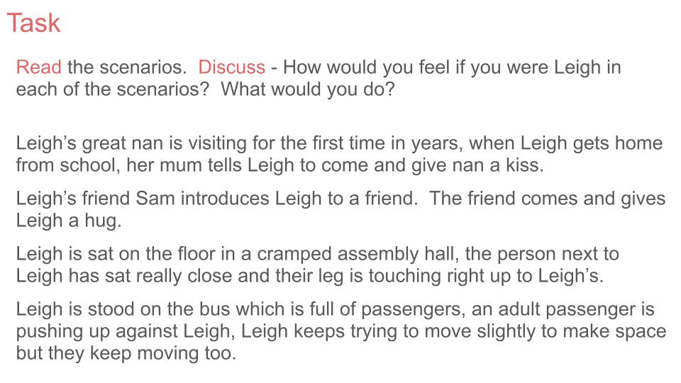 Consent and Personal Space Lesson