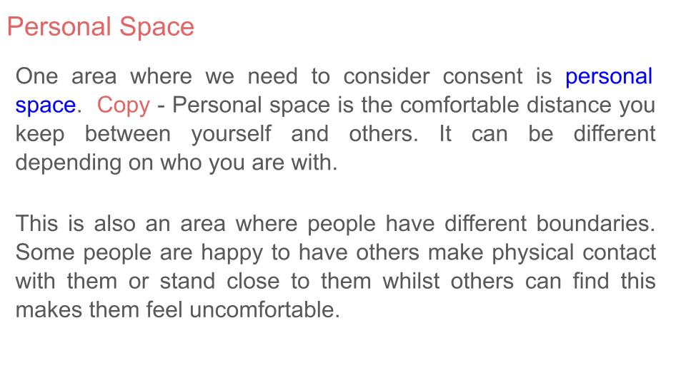 Consent and Personal Space Lesson